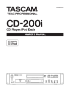 Tascam CD-200-I - Owners Manual